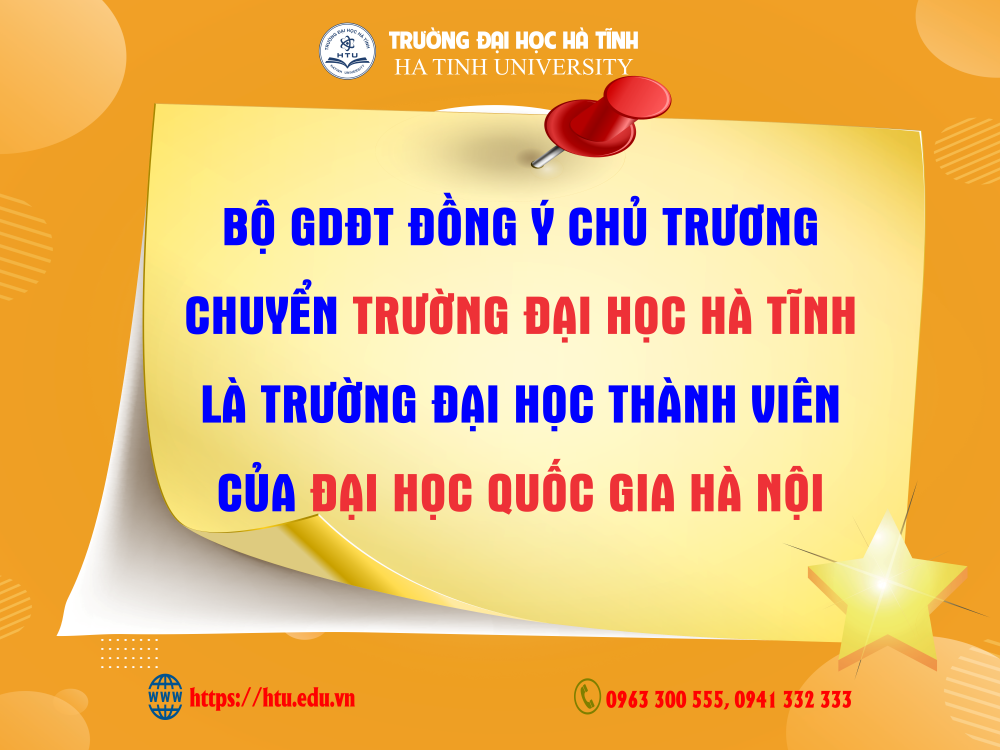 Bộ GDĐT đồng ý chủ trương chuyển Trường ĐH Hà Tĩnh là trường Đại học thành viên của Đại học Quốc gia Hà Nội