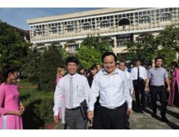 PGS.TS Phùng Xuân Nhạ, Bộ trưởng Bộ Giáo dục và Đào tạo thăm và làm việc với Trường Đại học Hà Tĩnh