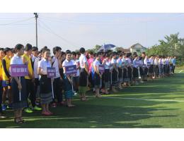 Khai mạc giải bóng đá, bóng chuyền dành cho sinh viên Lào Trường Đại học Hà Tĩnh