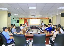 Trường Đại học Hà Tĩnh đón và làm việc với đoàn công tác Trường Đại học Hồng Đức