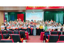 Trường Đại học Hà Tĩnh tổ chức Lễ Tổng kết khóa học Tiếng Việt cho lưu học sinh Lào K17