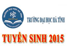 Trường Đại học Hà Tĩnh tuyển sinh 2015